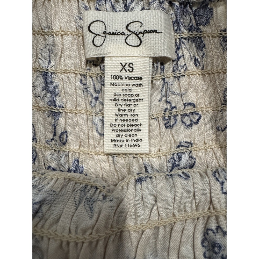 Jessica Simpson Cream, Red, And Blue Romper Size Xsmall - Picture 2 of 2
